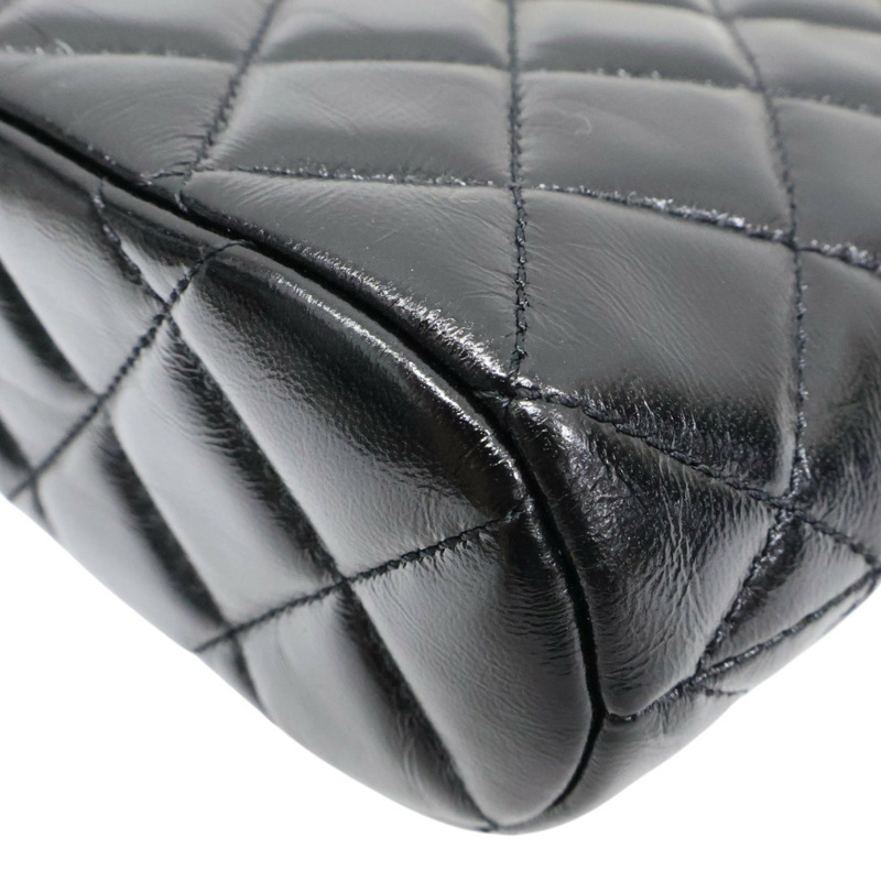 黑色 羊皮 貝殼包 鏈帶肩背包 金釦【CHANEL 香奈兒】 AS5130-12