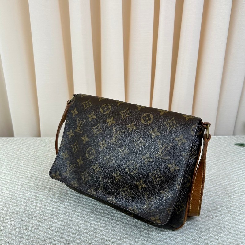 LV路易威登 老花橫版王菲包 經典款 容量適中 日常通勤、休閒百搭 老花手提單肩包-3