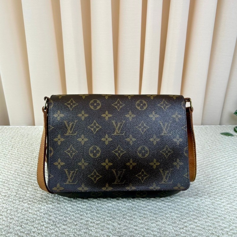 LV路易威登 老花橫版王菲包 經典款 容量適中 日常通勤、休閒百搭 老花手提單肩包-5