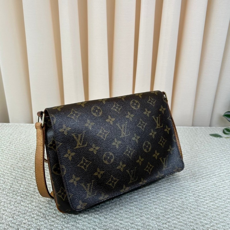 LV路易威登 老花橫版王菲包 經典款 容量適中 日常通勤、休閒百搭 老花手提單肩包-6