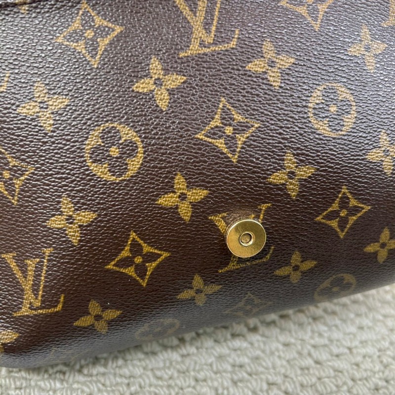 LV路易威登 老花橫版王菲包 經典款 容量適中 日常通勤、休閒百搭 老花手提單肩包-8