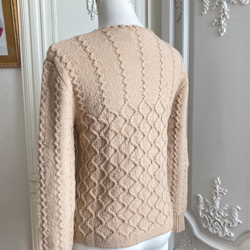 《新歡舊愛》正品CHLOE奶茶駝色立體針織毛料外套-3