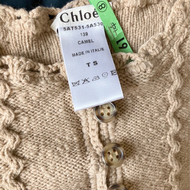 《新歡舊愛》正品CHLOE奶茶駝色立體針織毛料外套-5