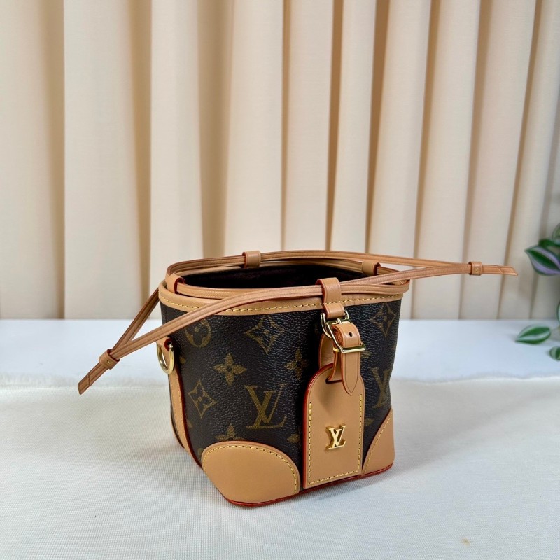 LV路易威登noe purse老花抽繩水桶燒麥包 芯片款 手提斜挎都可以 日常百搭-1