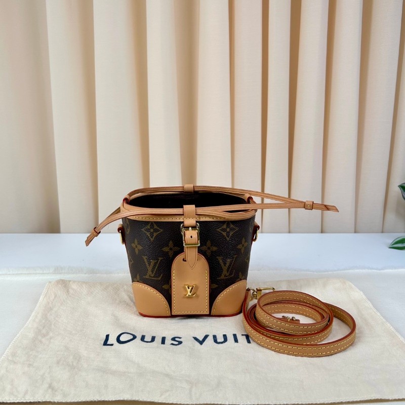 LV路易威登noe purse老花抽繩水桶燒麥包 芯片款 手提斜挎都可以 日常百搭-3
