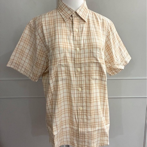 《新歡舊愛》正品Burberry米色格紋短袖男生M適合女生L號