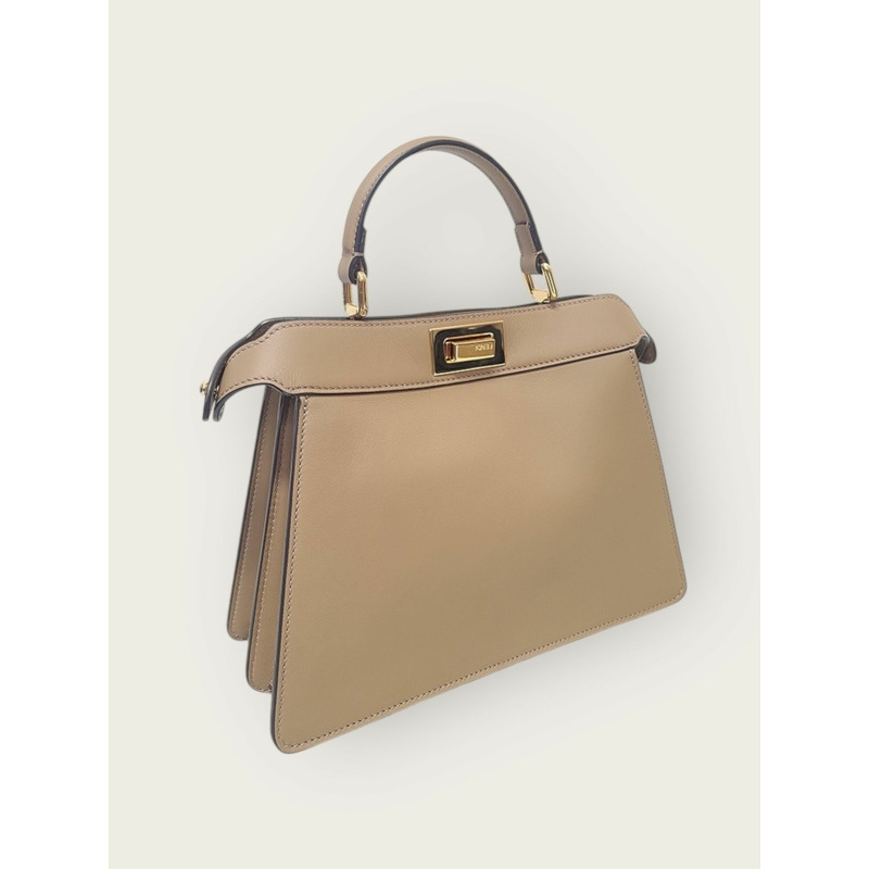 【包稅】FENDI Peekaboo 2023款小號菸草色單肩包-2