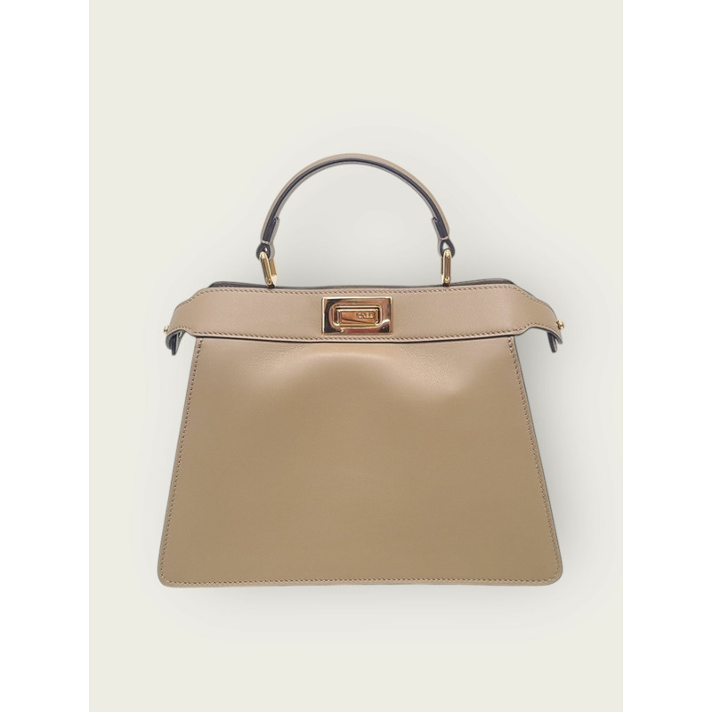 【包稅】FENDI Peekaboo 2023款小號菸草色單肩包-4