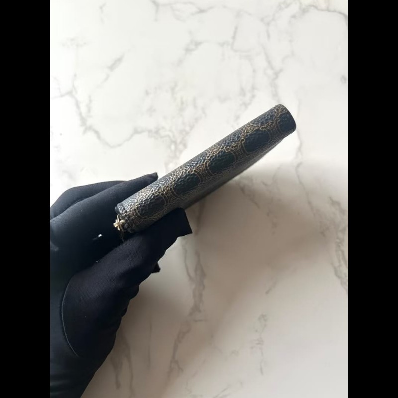 【LA LUNE】古董包 Celine黑色老花半月小錢包 零錢包 收納包 中古包 二手包-4