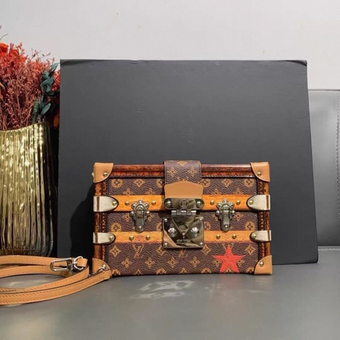 #Louis Vuitton/路易威登 LV路易威登老花伊勢丹限量楓葉 大盒子包，底長20cm