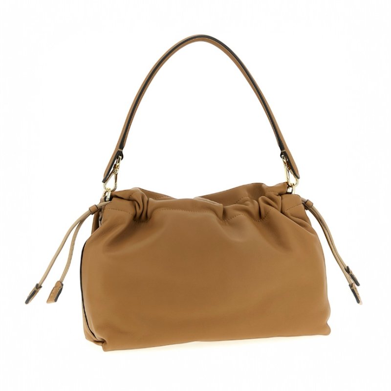 🎊新年特賣🧧Fendi 8BR834 大款納帕軟皮 Mamma Baguette 貝貴包 奶茶色-7