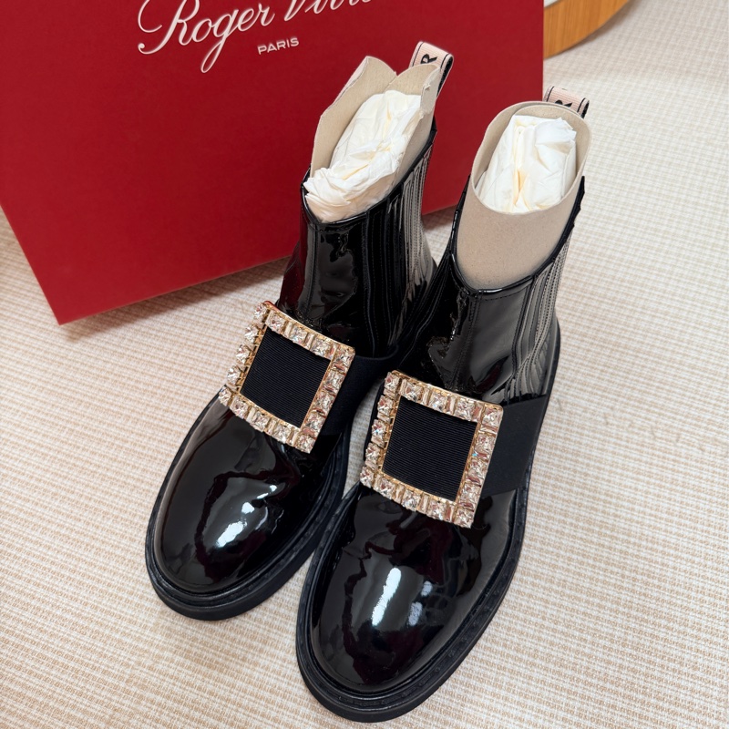 Roger Viver 鑽扣漆皮短靴 EU38-1