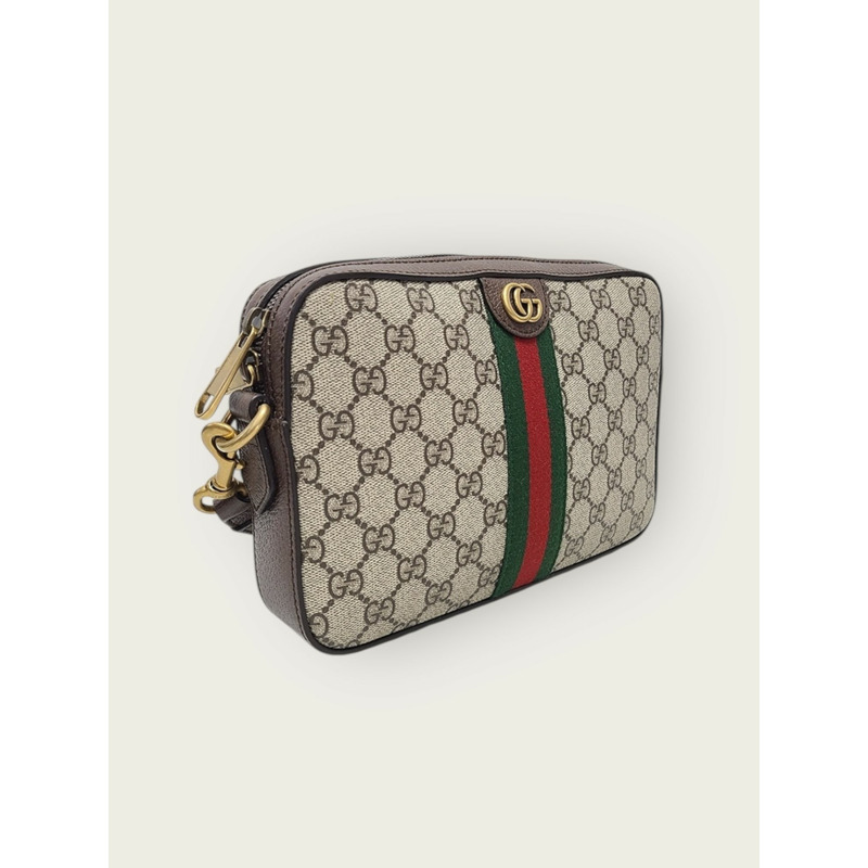 【包稅】GUCCI 米色 GG Supreme Ophidia 斜背包-2