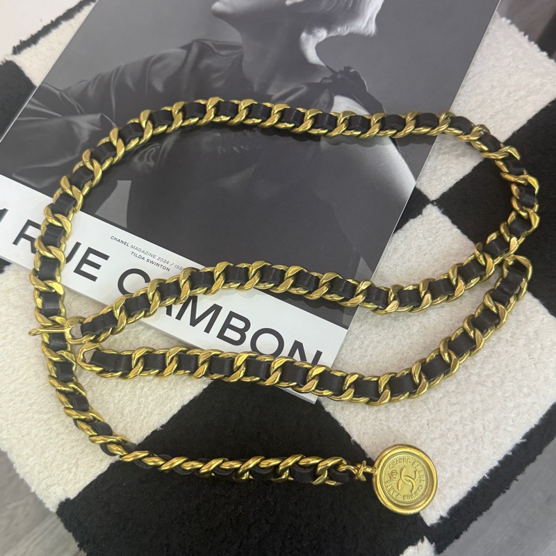 Chanel Vintage 香奈兒中古腰帶 size 75-85可用-0