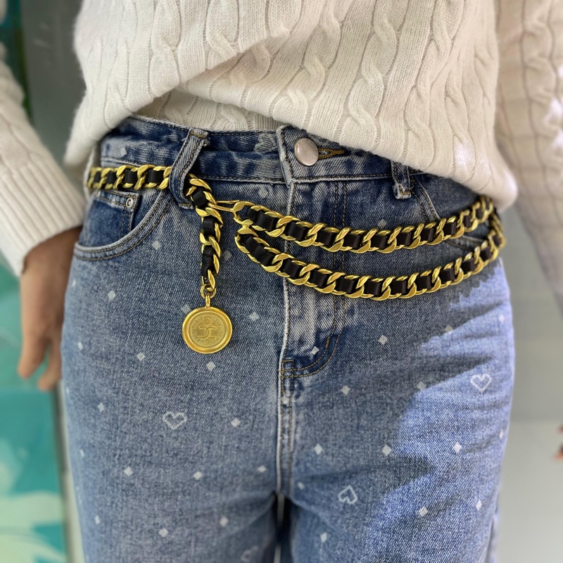 Chanel Vintage 香奈兒中古腰帶 size 75-85可用-4