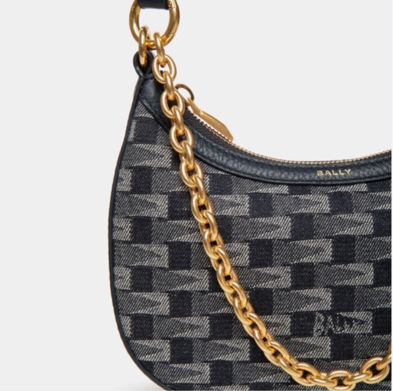 Bally帆布月亮包/肩背包/斜背包-4