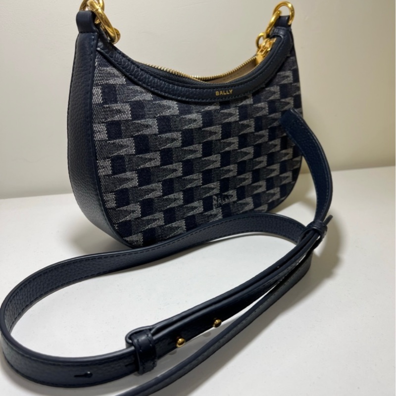 Bally帆布月亮包/肩背包/斜背包-13