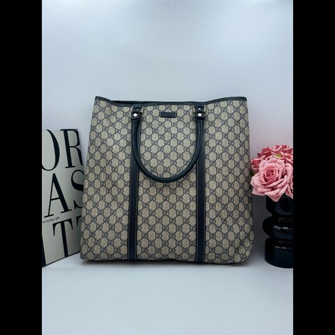 Gucci 老花琴譜托特手提包