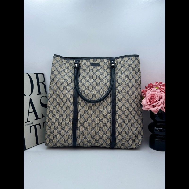 Gucci 老花琴譜托特手提包-0