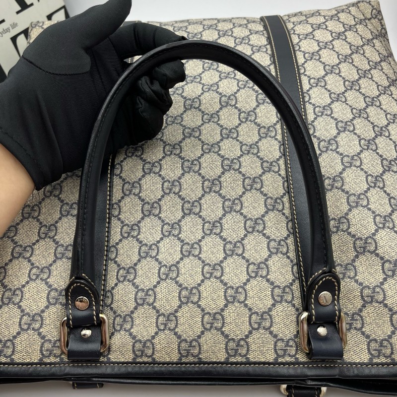 Gucci 老花琴譜托特手提包-10