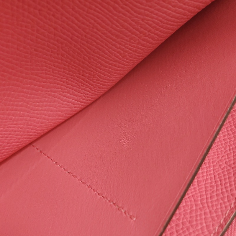 Hermes Kelly凱莉包大號銀旋扣手拿包 ，長銀包-5