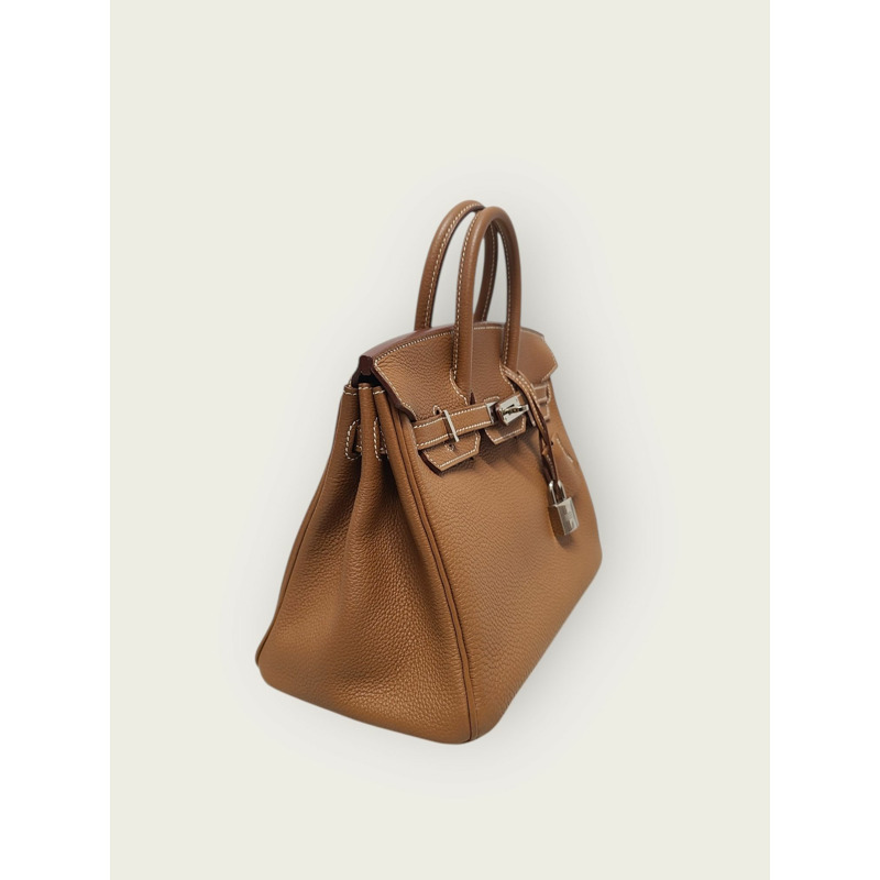 【包稅】HERMES 金銀色五金 Birkin 25 Togo 單肩包 A-2