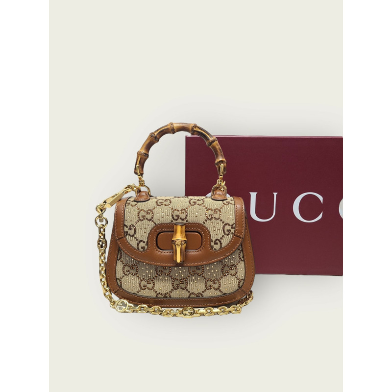 【包稅】GUCCI 竹製 1947 水晶迷你手提包-6