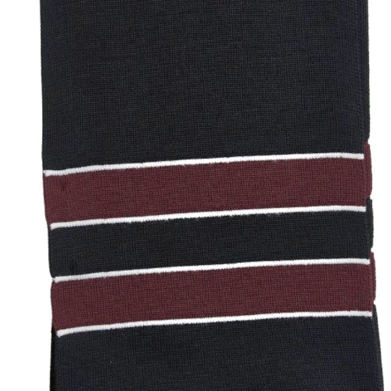 PRADA 中性羊毛頸巾 圍巾 流蘇邊設計-1