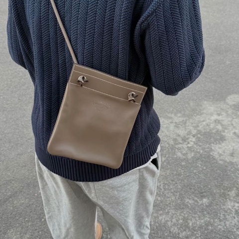 Hermes Aline斜背包大象灰 銀扣 20*23 98新配件塵袋