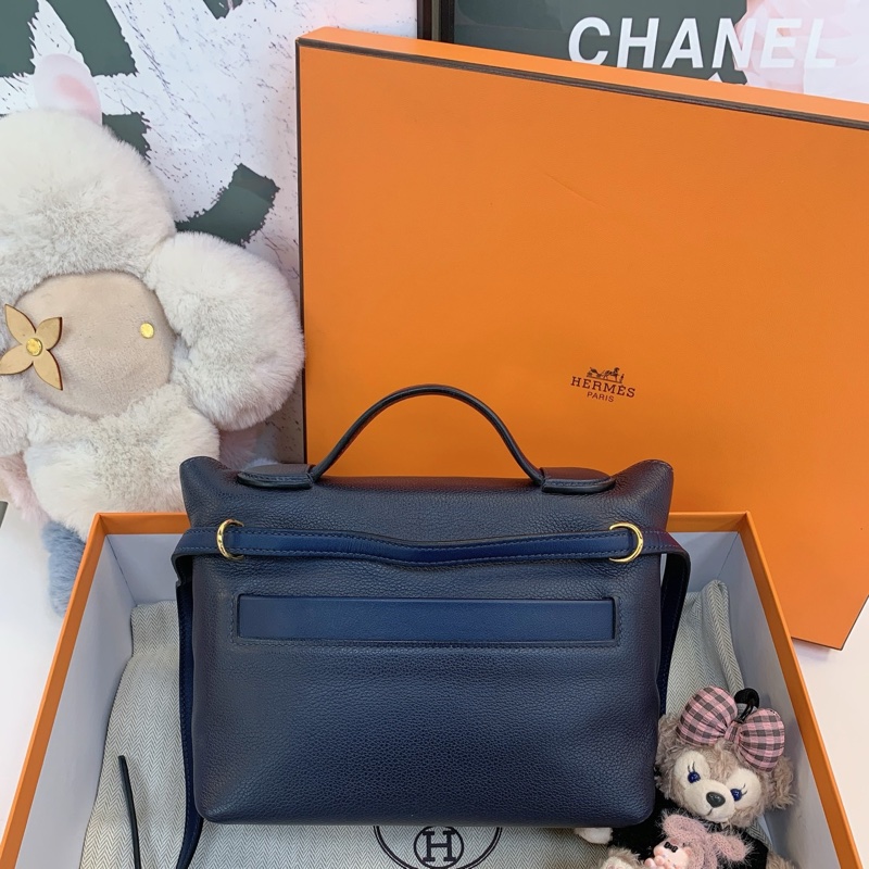 98新✨Hermes愛馬仕mini2424 午夜藍金扣 ec皮-7