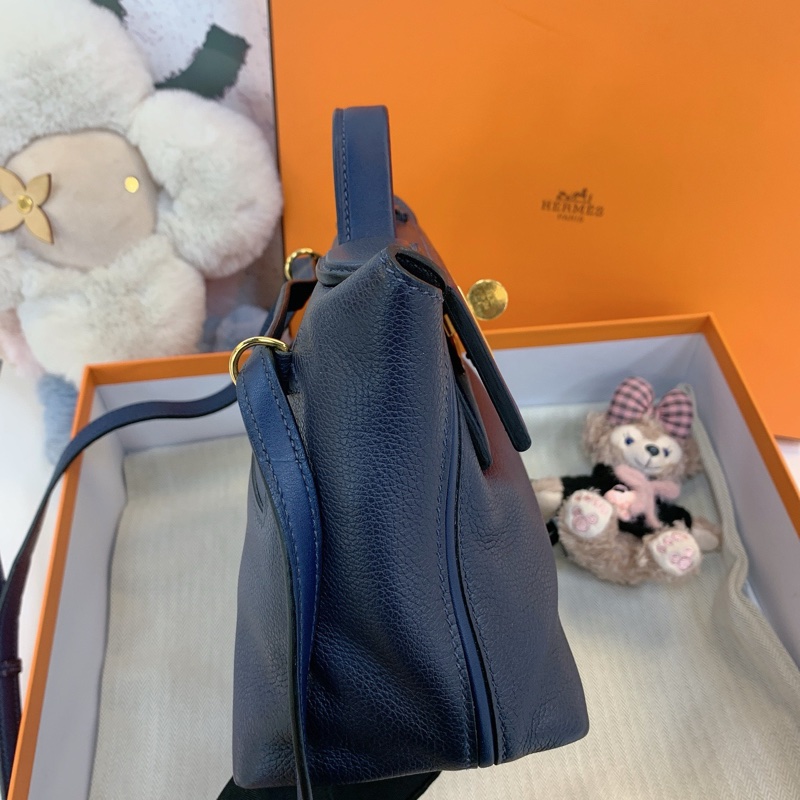 98新✨Hermes愛馬仕mini2424 午夜藍金扣 ec皮-8