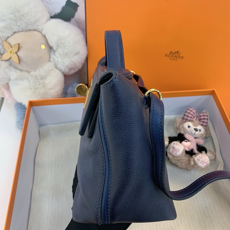 98新✨Hermes愛馬仕mini2424 午夜藍金扣 ec皮-9
