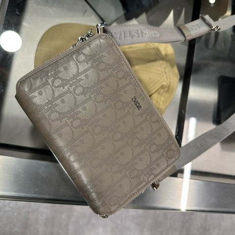 Dior Galaxy 皮革老花滿版郵差包 小號