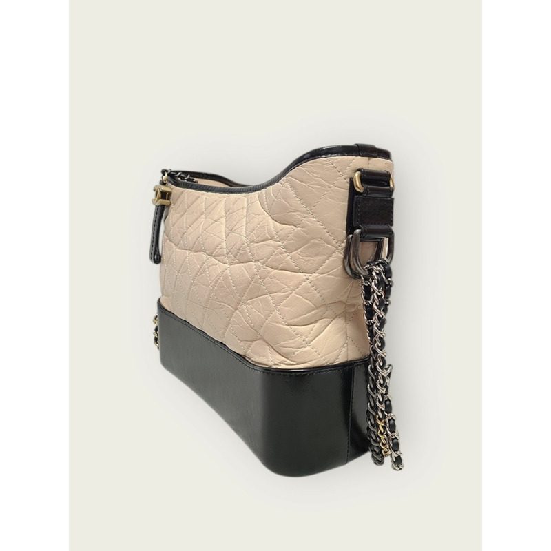 【包稅】CHANEL 米色 Gabrielle 單肩包,中型 25-1