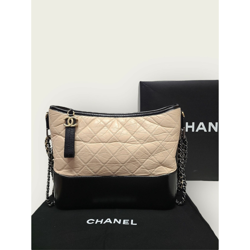 【包稅】CHANEL 米色 Gabrielle 單肩包,中型 25-6