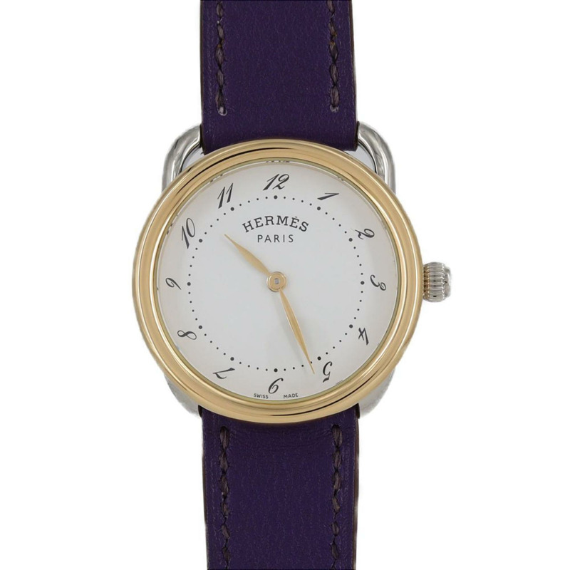 愛馬仕 Arceau 雙色 AR5.220 SSxGP 石英錶-0