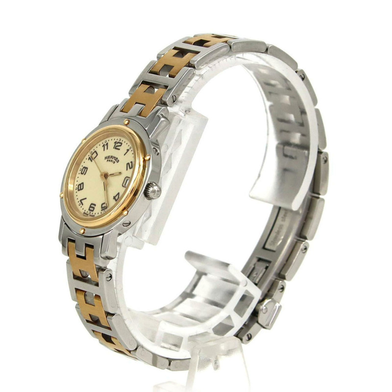 愛馬仕 Clipper 雙色 CL4.220 SSxGP 石英錶-1