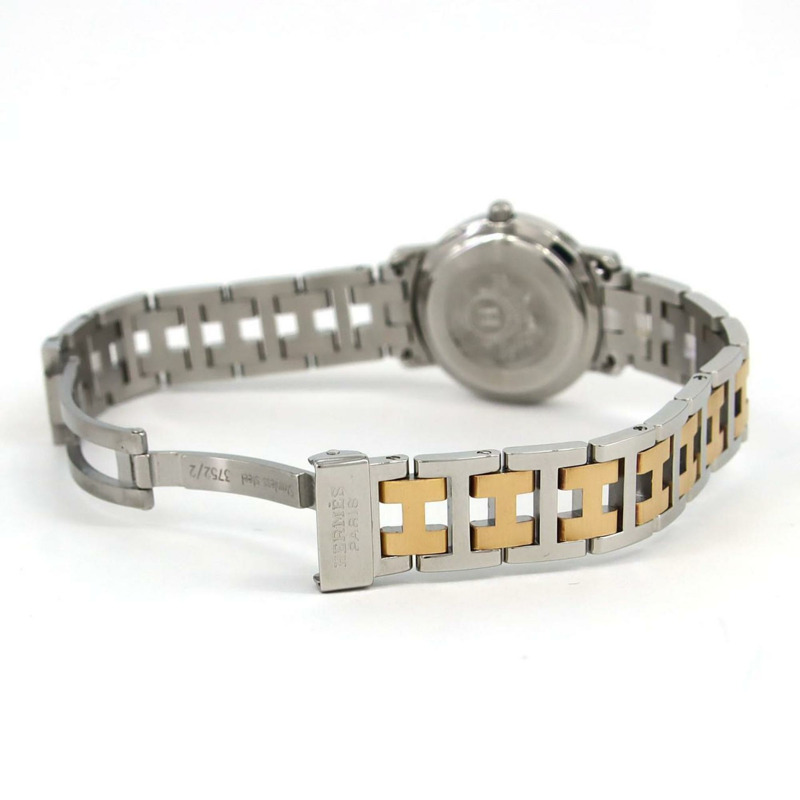 愛馬仕 Clipper 雙色 CL4.220 SSxGP 石英錶-6