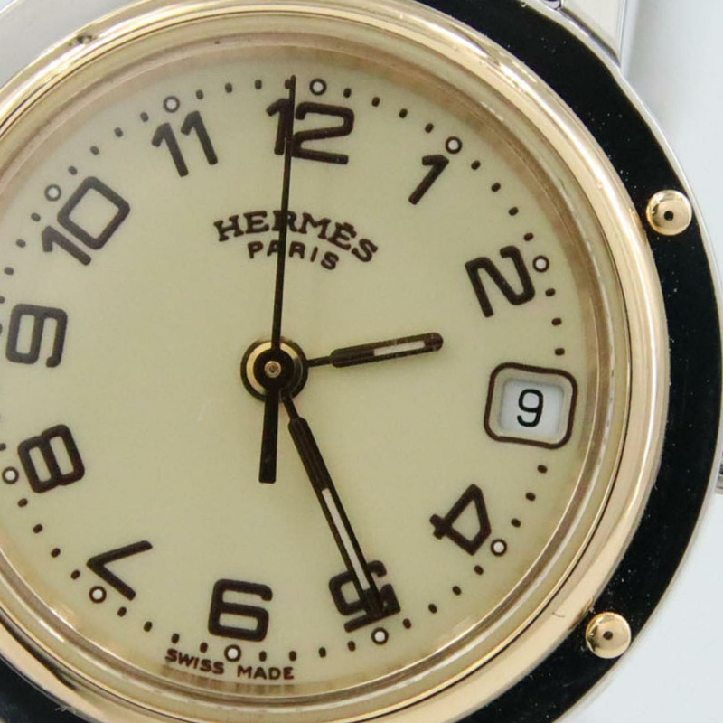 愛馬仕 Clipper 雙色 CL4.220 SSxGP 石英錶-7