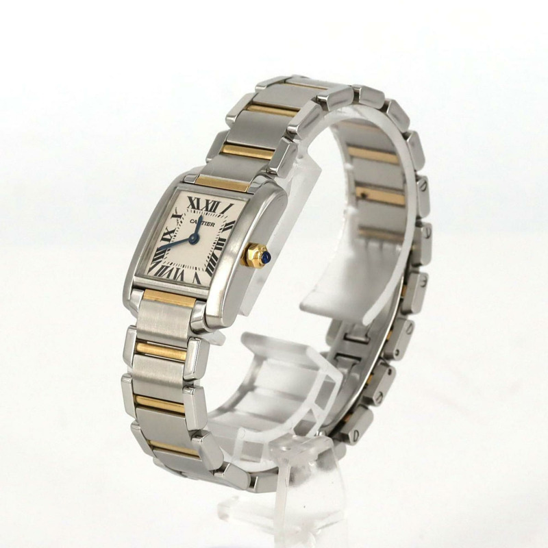 卡地亞 Tank Française SM 雙色腕錶 W51007Q4 SSxYG 石英機芯-1