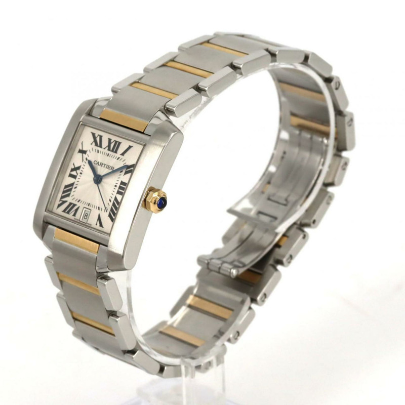 卡地亞 Tank Française LM 雙色腕錶 W51005Q4 SSxYG 自動腕錶-1