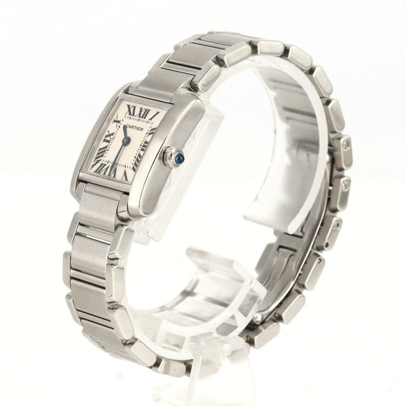 卡地亞 Tank Française SM W51008Q3 不鏽鋼石英錶-1