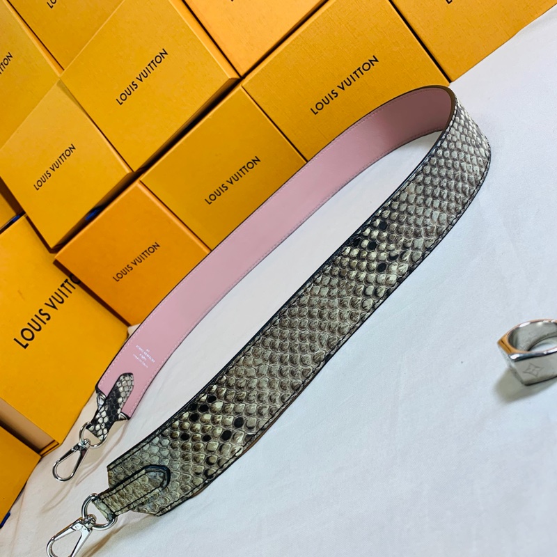 ‼️全台最甜 ✨近新閒置 LV 路易威登 Louis Vuitton 喜馬拉雅蛇皮 粉色雙面用寬背帶/肩帶-5