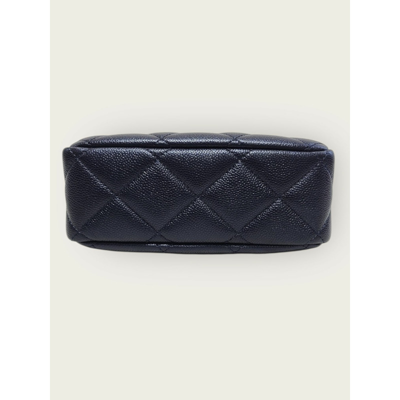 【包稅】CHANEL 海軍魚子醬復古金 我的完美相機包晶片-5