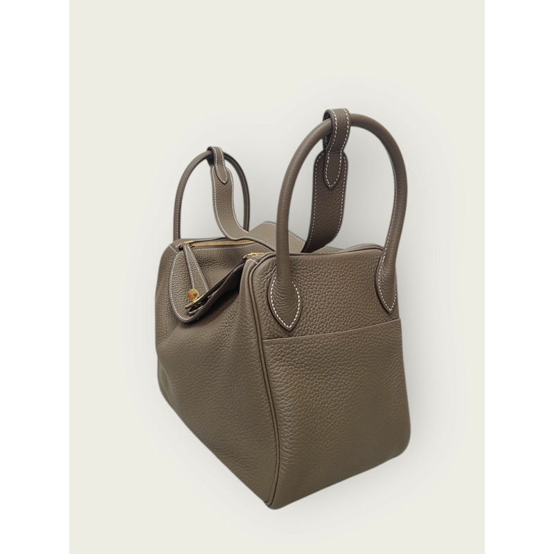 【包稅】HERMES 灰褐色金 Lindy 30 單肩包 U 印章-1