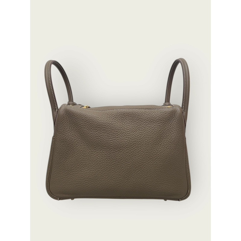 【包稅】HERMES 灰褐色金 Lindy 30 單肩包 U 印章-4
