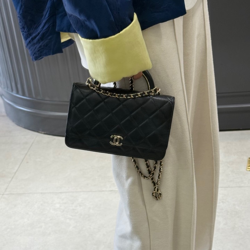 ✨Chanel 黑金handle woc 全套配件 晶片款🖤-2