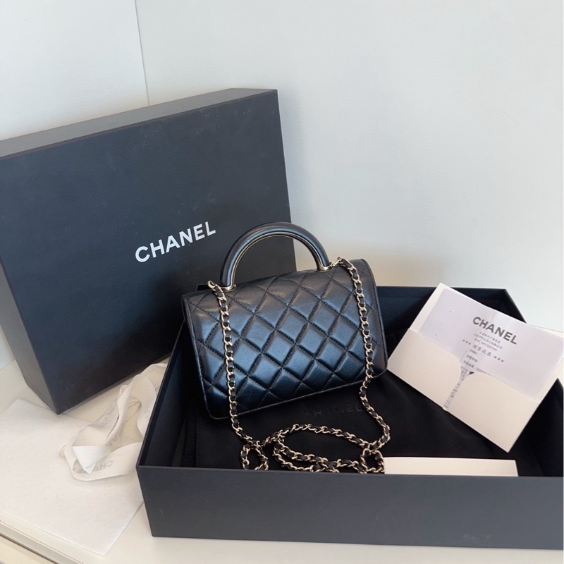 ✨Chanel 黑金handle woc 全套配件 晶片款🖤-5