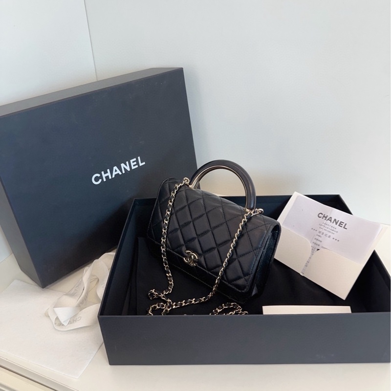 ✨Chanel 黑金handle woc 全套配件 晶片款🖤-6