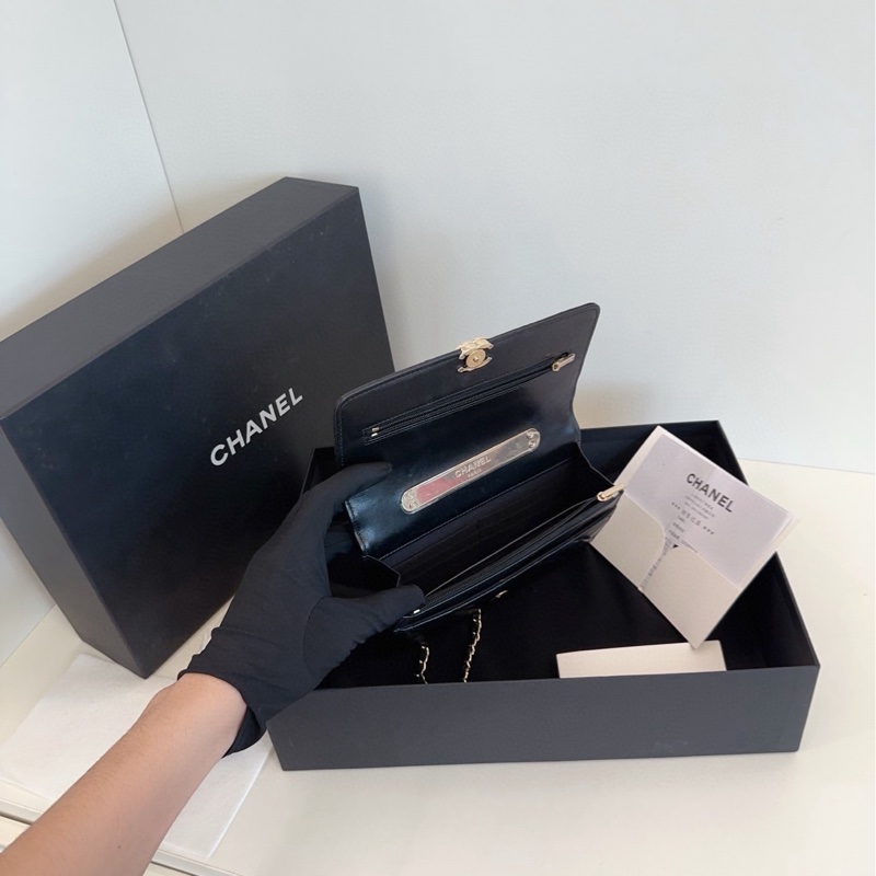 ✨Chanel 黑金handle woc 全套配件 晶片款🖤-11
